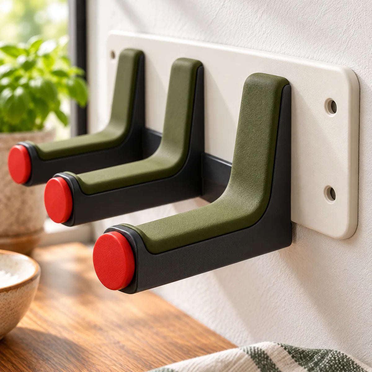 Pizza Peel Wall Storage Rack — detail
