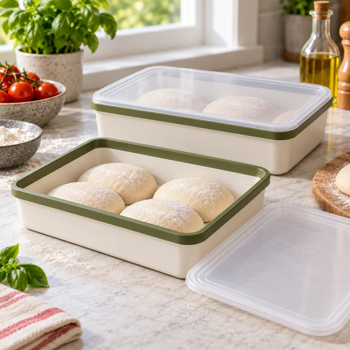 Stackable Pizza Dough Proofing Box — function
