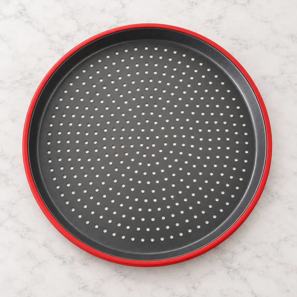 Perforated Pizza Baking Pan — package contents