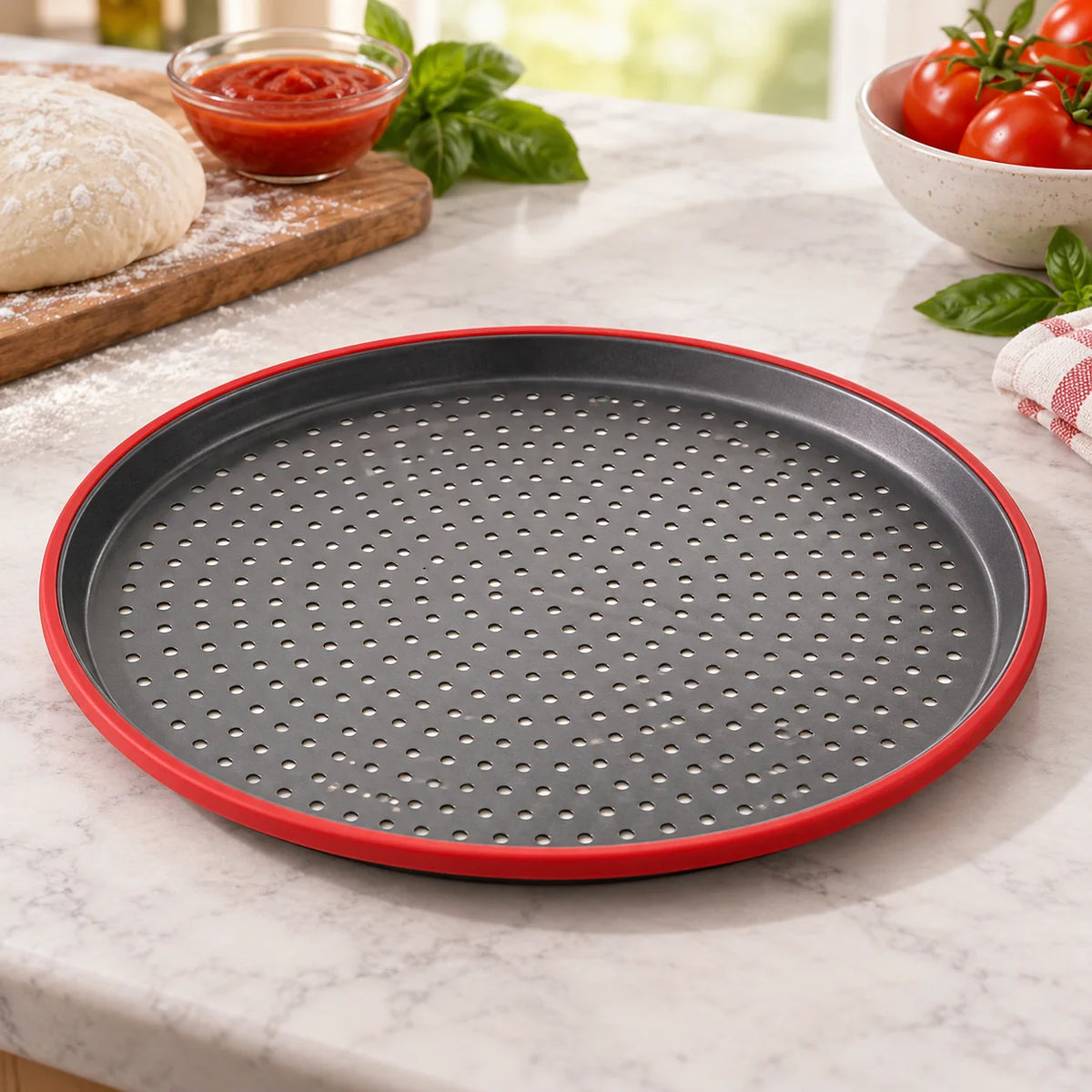 Perforated Pizza Baking Pan — product view