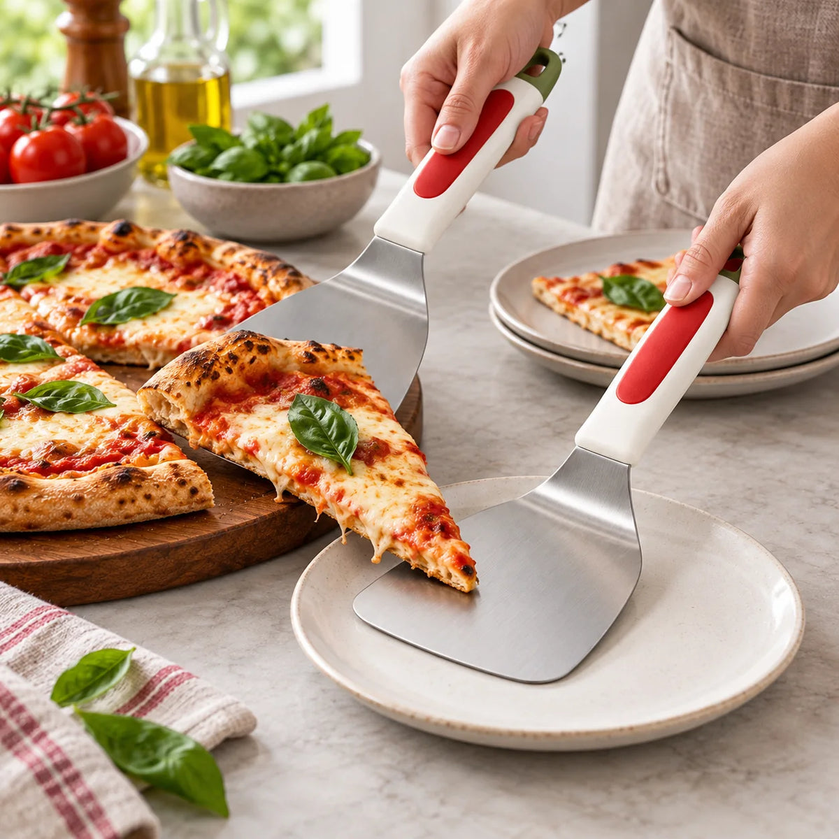 Pizza Slice Serving Spatula Set — function