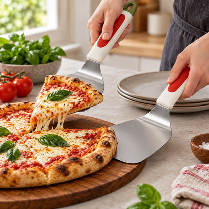 Pizza Slice Serving Spatula Set — in use