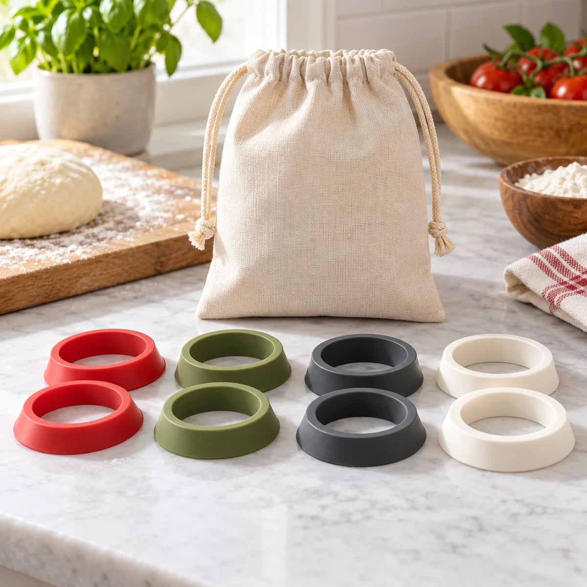 Rolling Pin Thickness Guide Ring Set — product view