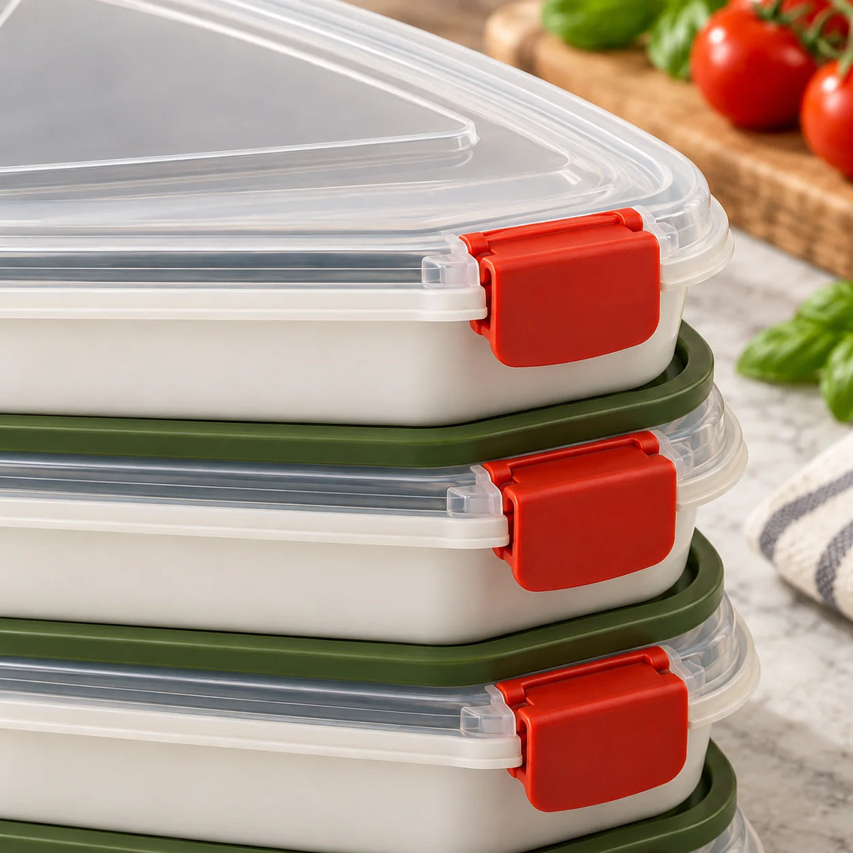 Stackable Leftover Pizza Slice Container — detail