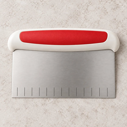 Stainless Dough Scraper with Measurement Guide — package contents